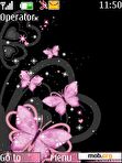 Download mobile theme animated pink butterflies