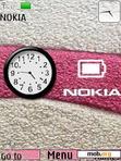 Download mobile theme Nokia Clock With Battery