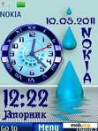 Download mobile theme Nokia Dual Clock