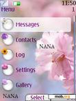 Download mobile theme Pink Flower Clock