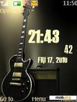 Download mobile theme Guitar clock