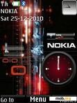 Download mobile theme Nokia Clock With Battery And Signal