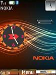 Download mobile theme Nokia Clock  With Battery