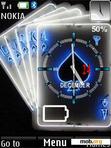 Download mobile theme Spade Cards Clock With Battery And Signa