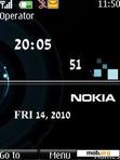 Download mobile theme Nokia With Clock