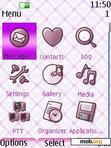 Download mobile theme animated purple love