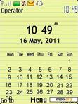 Download mobile theme Calender full clock