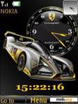 Download mobile theme Car With Clock