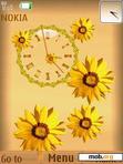 Download mobile theme Floral Clock