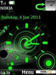 Download mobile theme Green Clock