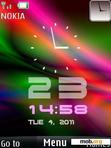 Download mobile theme Neon Clock With Icon