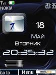 Скачать тему clock date battery ru