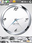 Download mobile theme silver clock