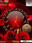 Download mobile theme Roses Clock