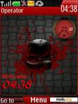 Download mobile theme Skull Red clock