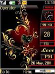 Download mobile theme Golden heart