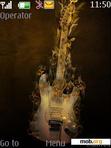 Download mobile theme Flaming guitar