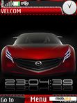 Download mobile theme Mazda red clock