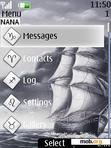 Download mobile theme White Ship Clock