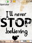 Download mobile theme Never Stop Believing