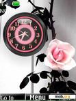 Скачать тему Pink Flower Clock