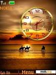 Download mobile theme Beach Clock