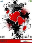 Download mobile theme Heart Flowers