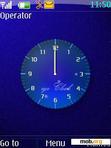 Download mobile theme Blue clock