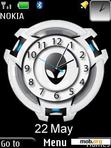 Download mobile theme Analog Clock With Icons