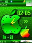 Download mobile theme Apple Dual Clock With Icons