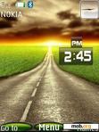 Download mobile theme Road Clock