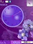 Скачать тему Purple Flower Clock