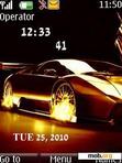 Download mobile theme Car With Clock