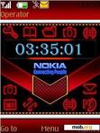 Скачать тему Nokia neon ikons cLOck