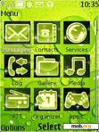 Download mobile theme green droplets dual