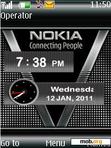 Download mobile theme metallic Nokia LOgo