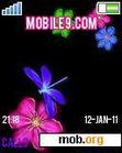 Download mobile theme negative flowers