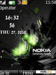 Download mobile theme Nokia With Clock