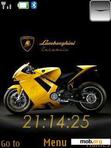 Download mobile theme Lamborghini Bike Clock