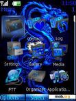 Download mobile theme Black and Blue Dragon