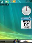 Download mobile theme Vista Calender Clock