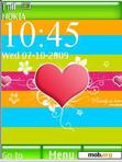 Download mobile theme pink big heart