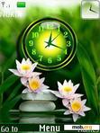 Download mobile theme Flowers Clock