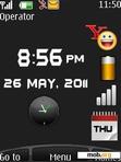 Download mobile theme New Style Clock With Awesome Icons