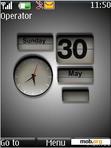 Скачать тему Black Calendar Clock By ACAPELLA