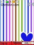 Download mobile theme heart and stripes