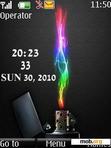 Download mobile theme 3d Lighter Clock