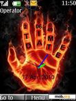 Download mobile theme Fire Hand_Clock