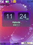 Download mobile theme Pink Orbs Clock