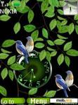 Download mobile theme Birds Clock